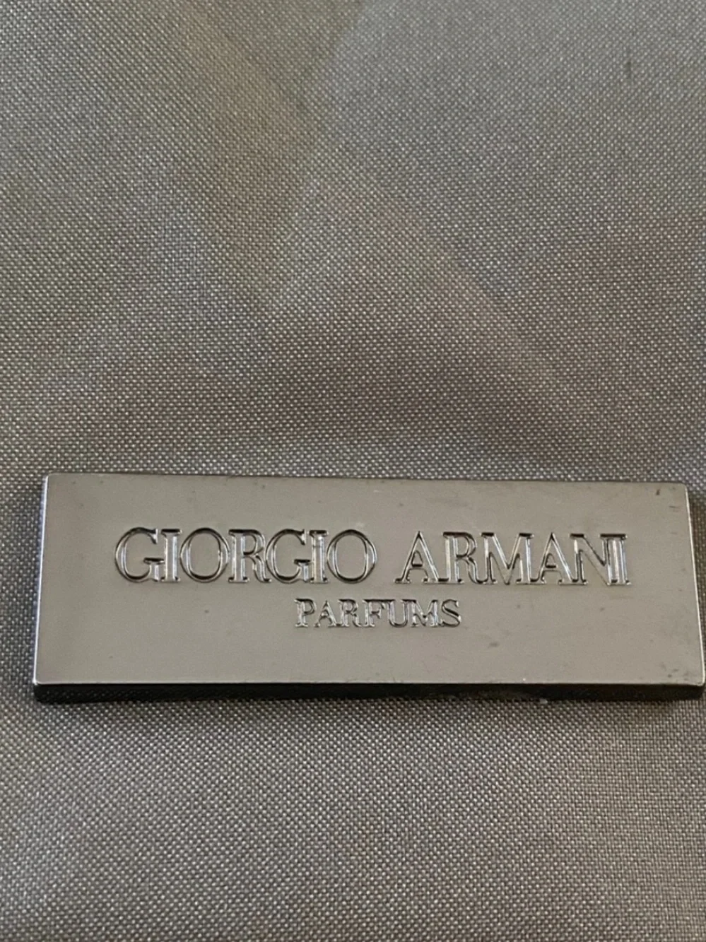 Vintage Giorgio Armani Parfums Gray Triangle Backpack Unisex Rare